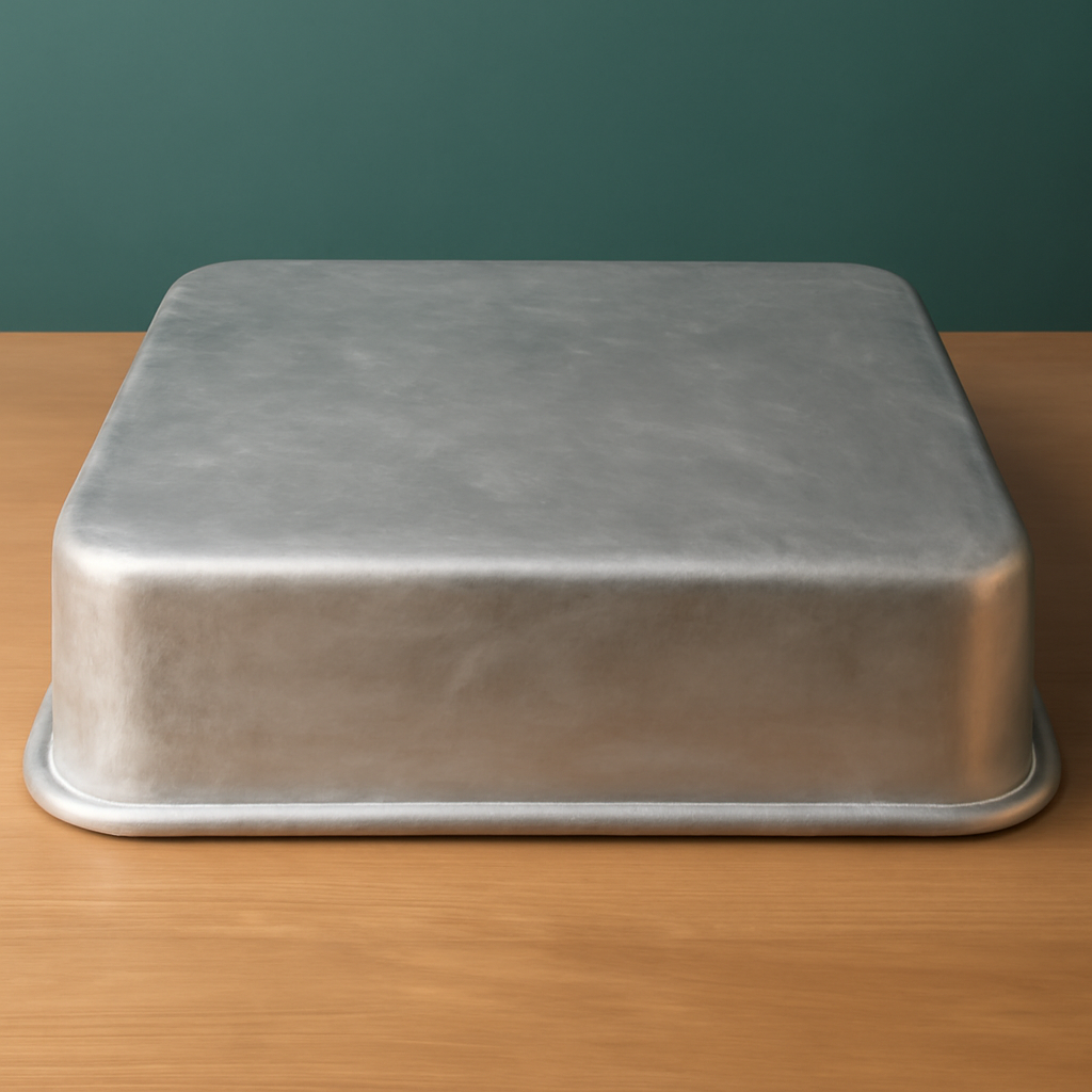 Molde Cuadrado 34x34x6 cm con pastel dentro