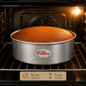 Molde redondo 16×6 cm Vilber® – bizcocho horneado