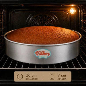 Molde redondo 26×7 cm Vilber® – bizcocho horneado