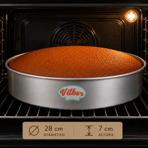Molde redondo 28×7 cm Vilber® – bizcocho horneado