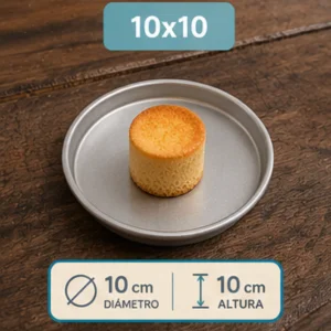 Molde redondo alto 10×10 cm Vilber® – bizcocho desmoldado