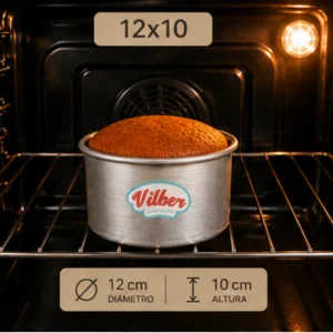 Molde redondo alto 12×10 cm Vilber® – bizcocho horneado