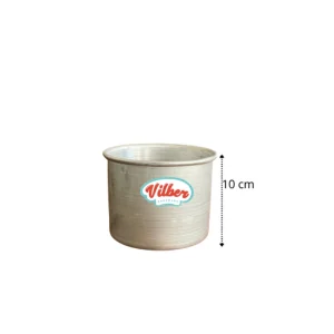 Molde redondo alto de aluminio 12×10 cm Vilber® Cal. 20 – molde solo