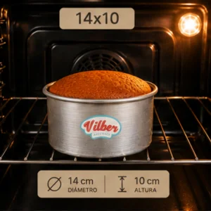 Molde redondo alto 14×10 cm Vilber® – bizcocho horneado