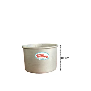 Molde redondo alto de aluminio 14×10 cm Vilber® Cal. 20 – molde solo