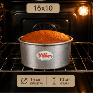 Molde redondo alto 16×10 cm Vilber® – bizcocho horneado