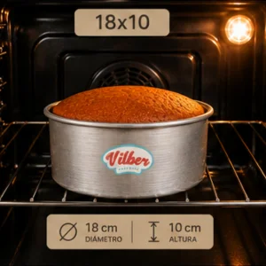 Molde redondo alto 18×10 cm Vilber® – bizcocho horneado