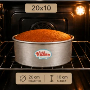 Molde redondo alto 20×10 cm Vilber® – bizcocho horneado