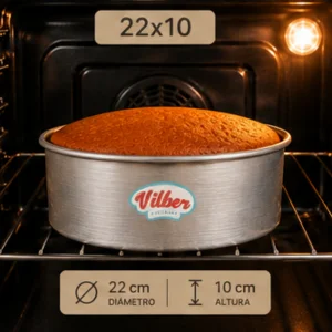 Molde redondo alto 22×10 cm Vilber® – bizcocho horneado