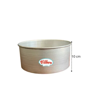 Molde redondo alto de aluminio 22×10 cm Vilber® Cal. 20 – molde solo