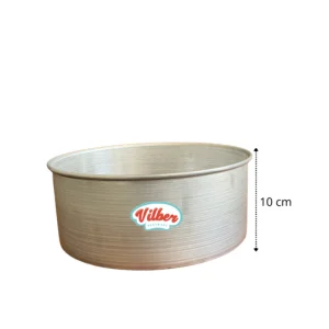 Molde redondo alto de aluminio 24×10 cm Vilber® Cal. 20 – molde solo