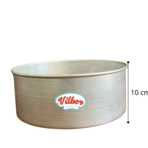Molde redondo alto de aluminio 26×10 cm Vilber® Cal. 20 – molde solo