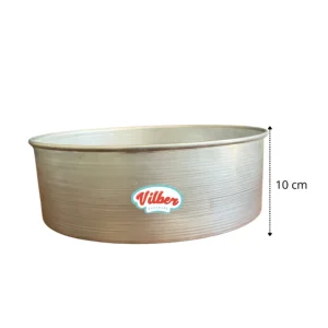 Molde redondo alto de aluminio 28×10 cm Vilber® Cal. 20 – molde solo