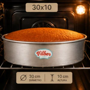 Molde redondo alto 30×10 cm Vilber® – bizcocho horneado