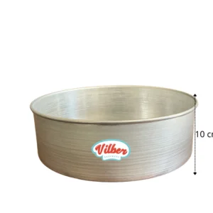 Molde redondo alto de aluminio 30×10 cm Vilber® Cal. 20 – molde solo