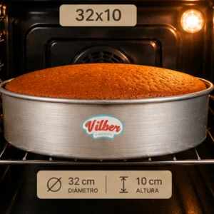 Molde redondo alto 32×10 cm Vilber® – bizcocho horneado