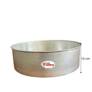 Molde redondo alto de aluminio 32×10 cm Vilber® Cal. 20 – molde solo